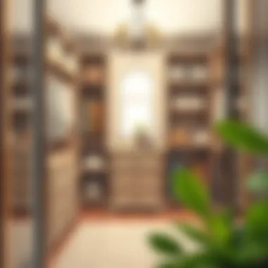 Elegant closet arrangement featuring dressers