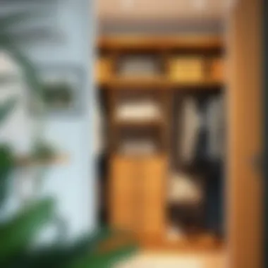 Innovative storage solutions in a compact closet