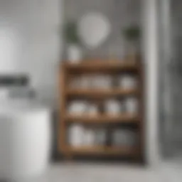 Stylish storage solutions in a compact bathroom