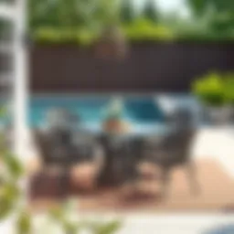 Elegant Outsunny patio table showcasing its modern design