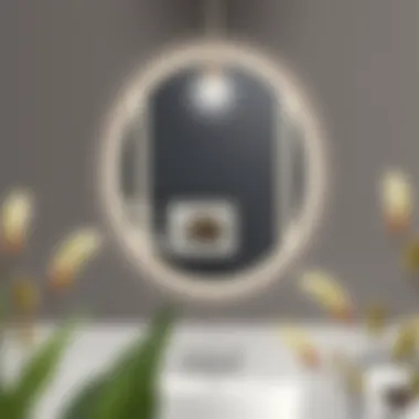 Elegant plug-in bathroom mirror showcasing ambiance enhancement