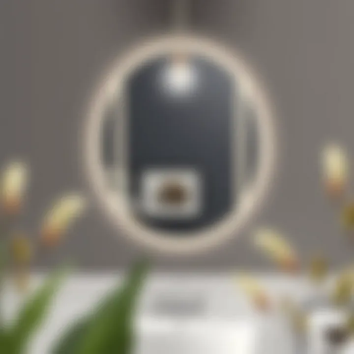 Elegant plug-in bathroom mirror showcasing ambiance enhancement