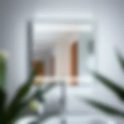 Sleek modern plug-in bathroom mirror with integrated lighting