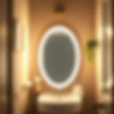 Stylish vintage-inspired plug-in bathroom mirror