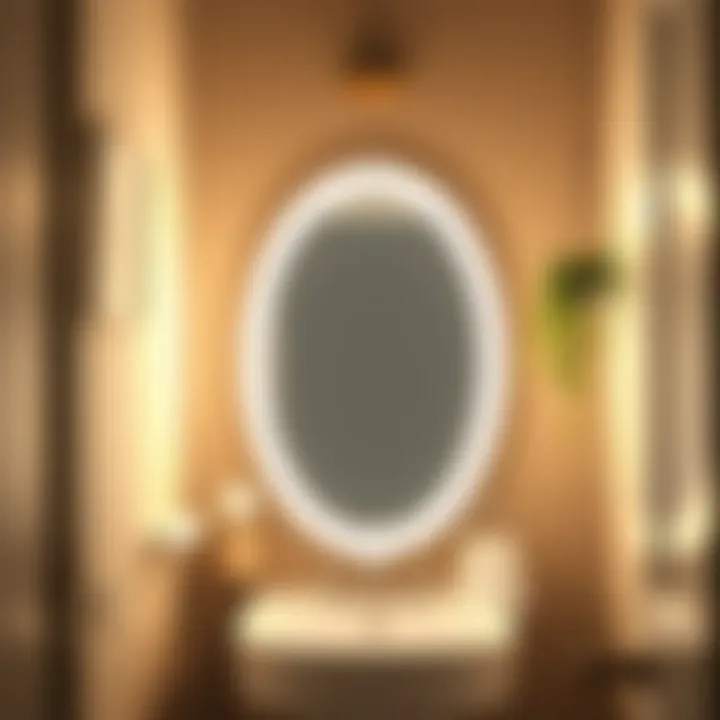 Stylish vintage-inspired plug-in bathroom mirror