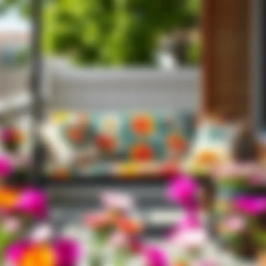 Vibrant outdoor porch swing cushion collection