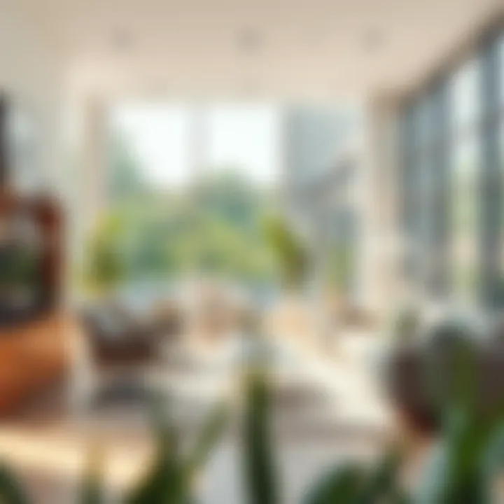 Open office space with natural light management
