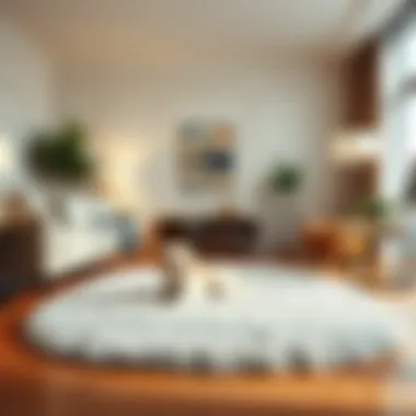 Luxurious small dog rug in a stylish living room setting