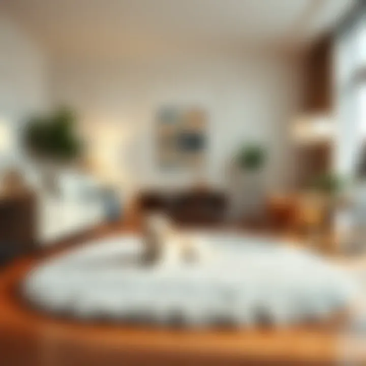 Luxurious small dog rug in a stylish living room setting