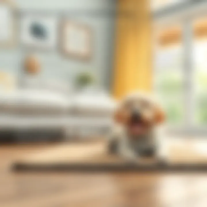 Maintenance tips illustrated alongside a small dog rug