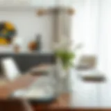 Elevate Your Dining Experience Elegant clear table runner enhancing a modern dining setting