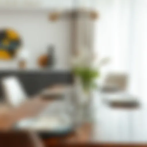 Elevate Your Dining Experience Elegant clear table runner enhancing a modern dining setting