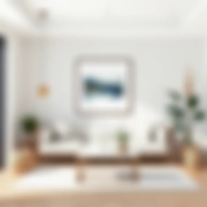 Contemporary Minimalist Aesthetic Contemporary square picture frame styled with artwork in a minimalist setting
