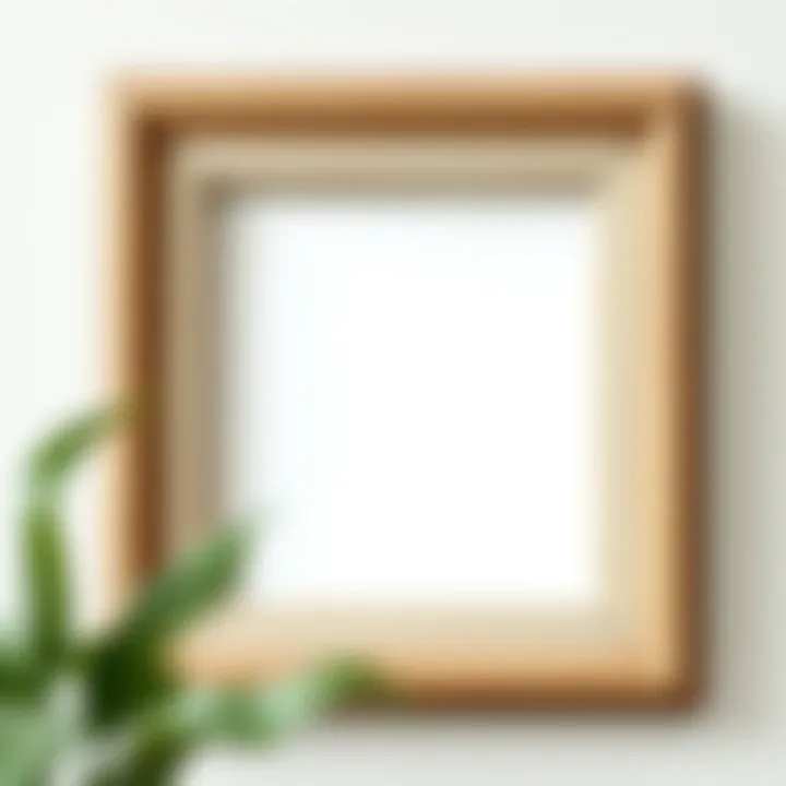 Vintage Charm in Framing Close-up of a vintage-style square frame made of distressed wood