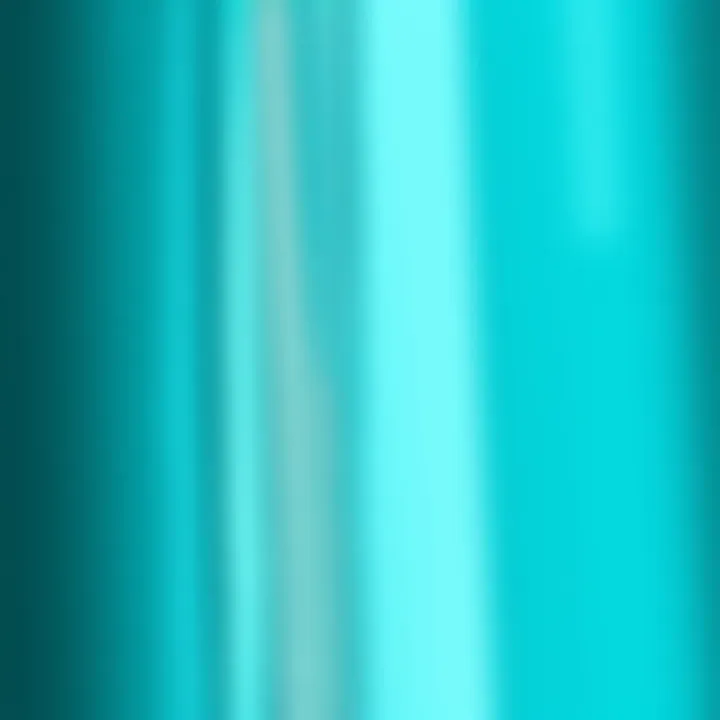 Close-up of the fabric texture of turquoise blue sheer curtains.