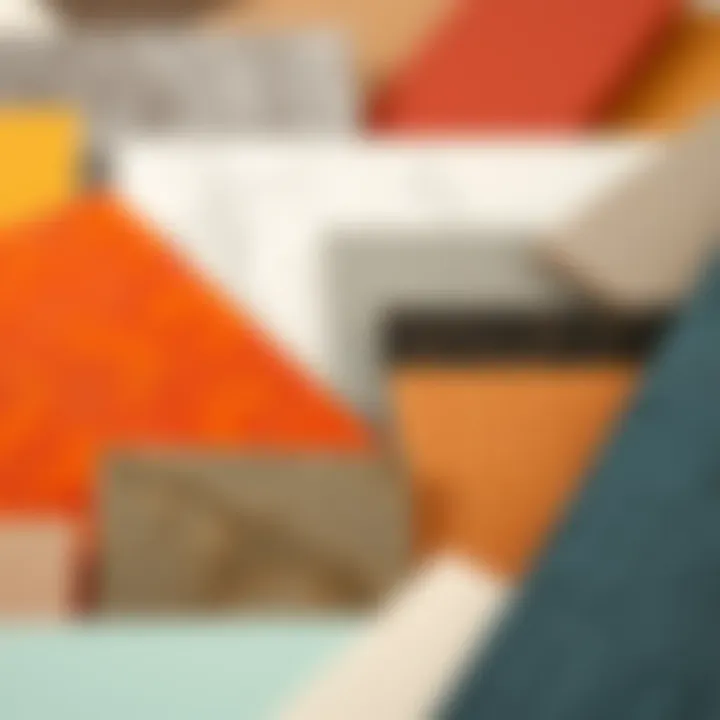 An array of Formica sheets in different colors and patterns