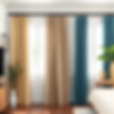 Variety of materials for 28 inch curtain rods displayed