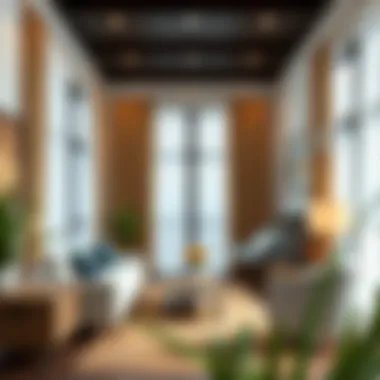 Beautifully styled room featuring 28 inch curtain rods