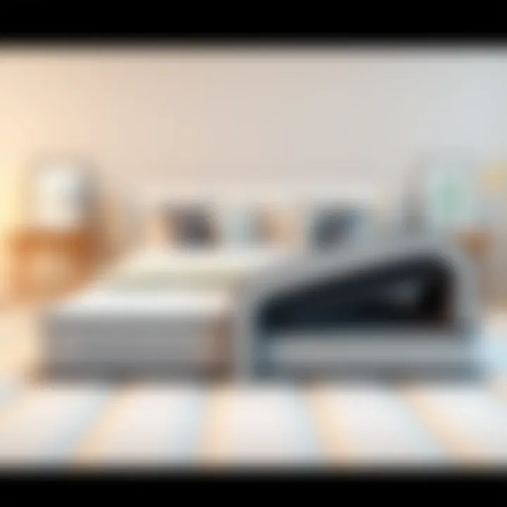 Visual comparison between traditional and foldable box springs