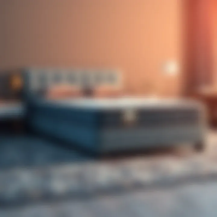 Elegant foldable box spring showcasing its versatile design