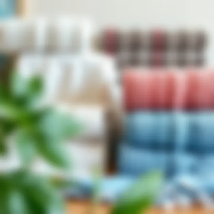 Variety of towel types showcased in a stylish setting